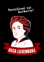 Rosa Luxemburg Tiedonantaja musta pohja