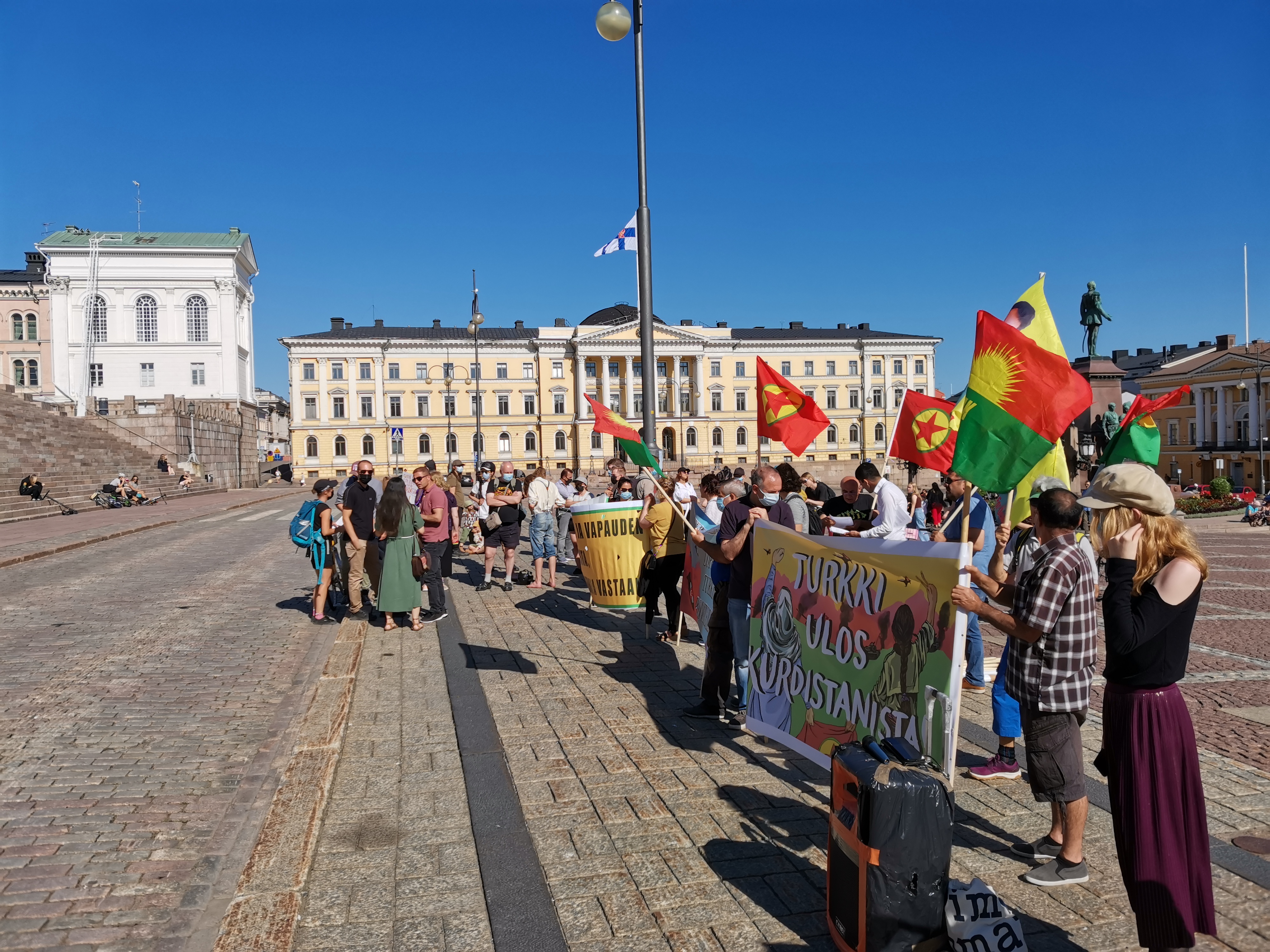 Turkki ulos Kurdistanista mielenosoitus Helsinki 3.7.2021 kuva 3 Jiri Mäntysalo